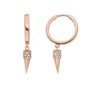 Creole Single Stud, 18 K Rosegold vergoldet-LEAF Online