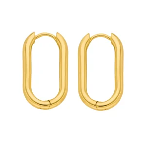 Creole Square, maxi, 18 K Gelbgold vergoldet-LEAF Best
