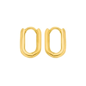 Creole Square, mini, 18 K Gelbgold vergoldet-LEAF Clearance