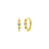 Creole Three Gems, Blauer Topas, 18 K Gelbgold vergoldet-LEAF Outlet