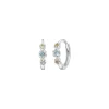 Creole Three Gems, Blauer Topas, 925 Sterlingsilber-LEAF Best