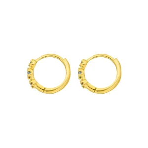 Creole Three Gems, Blauer Topas, 18 K Gelbgold vergoldet-LEAF Outlet