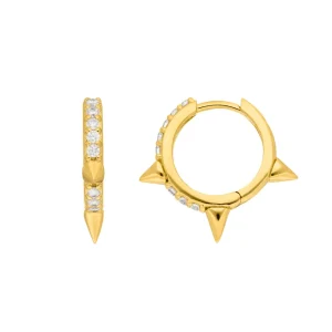 Creole Triple Stud, 18 K Gelbgold vergoldet-LEAF Best