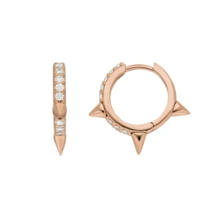 Creole Triple Stud, 18 K Rosegold vergoldet-LEAF Online