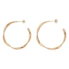 Creole Twist, 40mm, 18 K Rosegold vergoldet-LEAF Hot