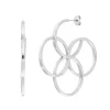 Creolen Clover Charm, groß, 925 Sterlingsilber-LEAF Outlet