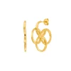 Creolen Clover Charm, klein, 18 K Gelbgold vergoldet-LEAF Clearance