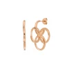 Creolen Clover Charm, klein, 18 K Rosegold vergoldet-LEAF Hot