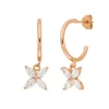 Creolen Flower, 18 K Rosegold vergoldet-LEAF Clearance