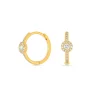 Creolen Pave II, 14 Karat-LEAF New