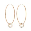Creolen Zirkonia Flower, 18 K Rosegold vergoldet-LEAF Fashion