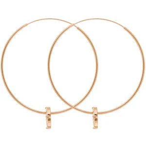Creolen Zirkonia Flower, 18 K Rosegold vergoldet-LEAF Fashion