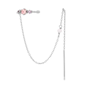 Earcandy, Rosenquarz/Amethyst, 925 Sterlingsilber-LEAF Best
