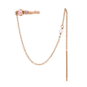 Earcandy, Rosenquarz/Amethyst, 18 K Rosegold vergoldet-LEAF Outlet