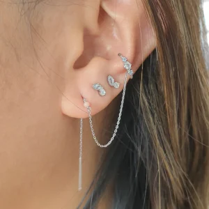 Earcandy, Rosenquarz/Amethyst, 925 Sterlingsilber-LEAF Best