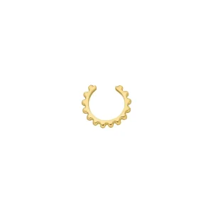 Earcuff Bubbles, 10 mm, 18 K Gelbgold vergoldet-LEAF Hot