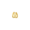 Earcuff Double Line, 10 mm, 18 K Gelbgold vergoldet-LEAF Discount