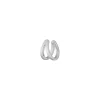 Earcuff Double Line, 10 mm, 925 Sterlingsilber, rhodiniert-LEAF Clearance