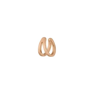 Earcuff Double Line, 10 mm, 18 K Rosegold vergoldet-LEAF Online