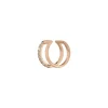 Earcuff Double Line, Zirkonia, 18 K Rosegold vergoldet-LEAF Fashion