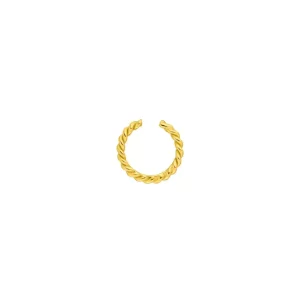 Earcuff Rope, 10 mm, 18 K Gelbgold vergoldet-LEAF Clearance