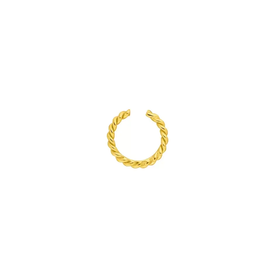 earcuff_rope__mm__k_gelbg_1.webp Earcuff Rope, 10 mm, 18 K Gelbgold vergoldet-LEAF Clearance