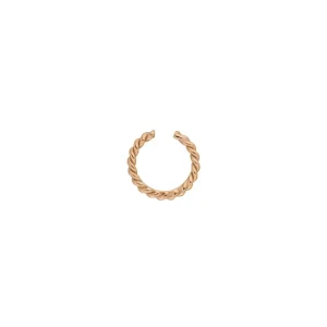 Earcuff Rope, 10 mm, 18 K Rosegold vergoldet-LEAF Fashion