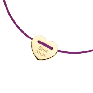 Freundschaftsarmband BEST MUM, 14 Karat Gelbgold-LEAF Discount