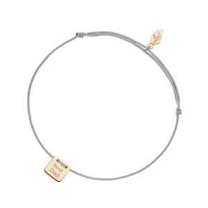 Freundschaftsarmband BEST DAD, 14 Karat Rosegold-LEAF New