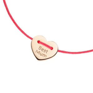 Freundschaftsarmband BEST MUM, 14 Karat Rosegold,-LEAF Online