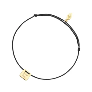 Freundschaftsarmband BEST DAD, 14 Karat Gelbgold-LEAF Best