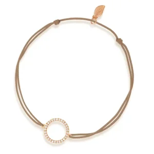 Freundschaftsarmband Circle mit Diamanten, 18 Karat Rosegold-LEAF Fashion