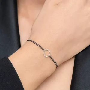 Freundschaftsarmband Circle mit Diamanten, 18 Karat Rosegold-LEAF Fashion