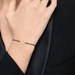 Freundschaftsarmband Circle mit Diamanten, 18 Karat Rosegold-LEAF Fashion