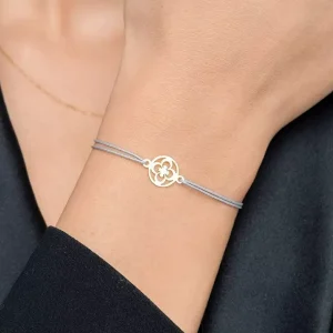 Freundschaftsarmband Clover, 14 Karat Gelbgold-LEAF Clearance