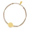 Freundschaftsarmband Disc CLOVER, 14 Karat Gelbgold-LEAF Clearance