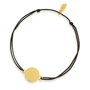 Freundschaftsarmband Disc HEART, 14 Karat Gelbgold-LEAF Fashion