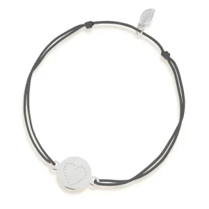 Freundschaftsarmband Disc HEART, 14 Karat Weißgold-LEAF Fashion