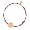 Freundschaftsarmband Disc CLOVER, 14 Karat Rosegold-LEAF Clearance