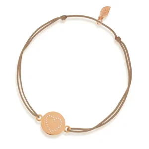 Freundschaftsarmband Disc HEART, 14 Karat Rosegold-LEAF Outlet