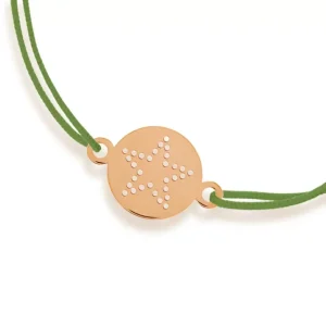 Freundschaftsarmband Disc STAR, 14 Karat Rosegold-LEAF Sale