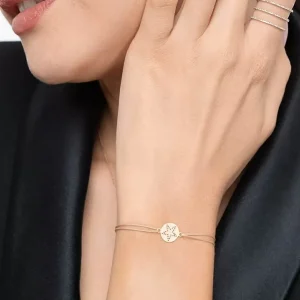 Freundschaftsarmband Disc STAR, 14 Karat Rosegold-LEAF Sale