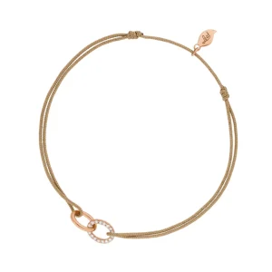 Freundschaftsarmband ETERNAL TOUCH, Diamanten, 14 Karat Rosegold-LEAF Fashion