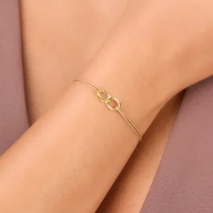 Freundschaftsarmband ETERNAL TOUCH, big, 14 Karat Rosegold-LEAF Outlet