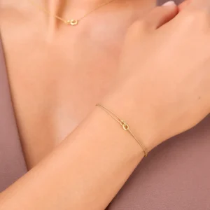 Freundschaftsarmband ETERNAL TOUCH, 14 Karat Rosegold-LEAF Clearance