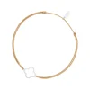 Freundschaftsarmband GENTLE CLOVER, 14 Karat Weißgold-LEAF Hot