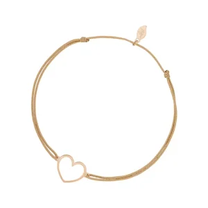 Freundschaftsarmband GENTLE HEART, 14 Karat Rosegold-LEAF Fashion
