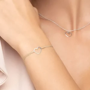 Freundschaftsarmband GENTLE HEART, 14 Karat Weißgold-LEAF Best