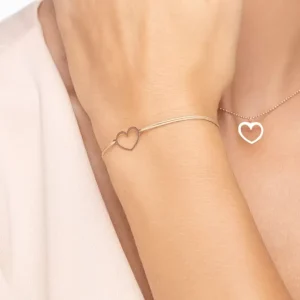 Freundschaftsarmband GENTLE HEART, 14 Karat Rosegold-LEAF Fashion