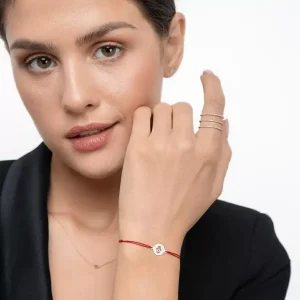 Freundschaftsarmband Hand der Fatima, 14 Karat Rosegold-LEAF Best
